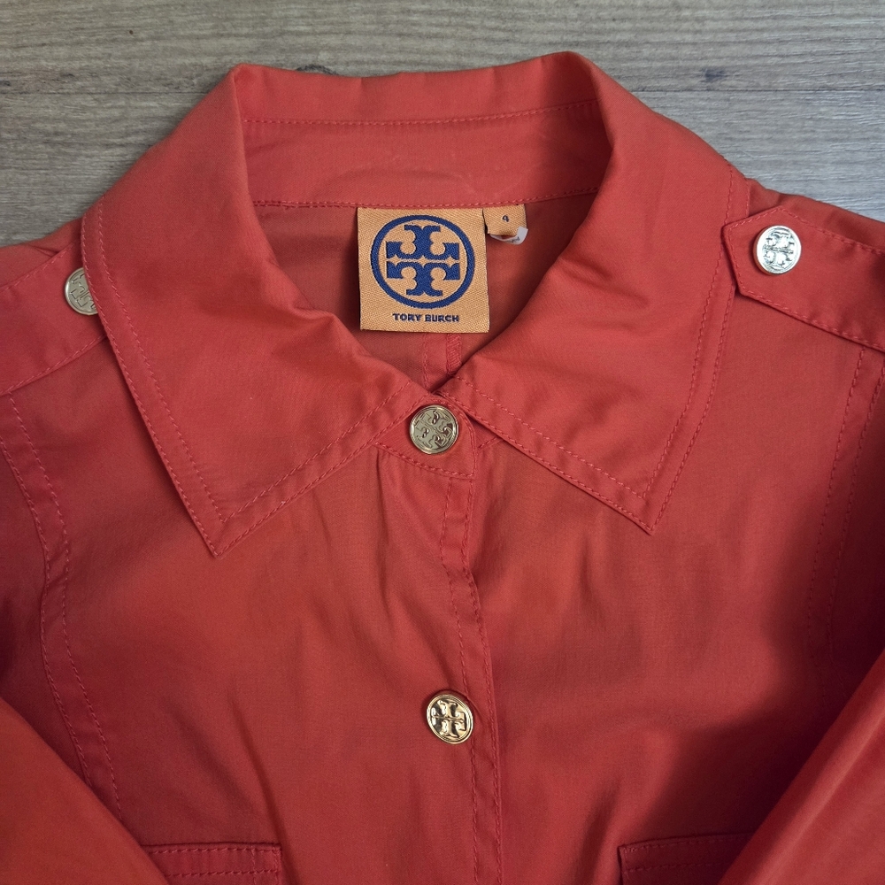 Tory Burch Orange Shirt Dress